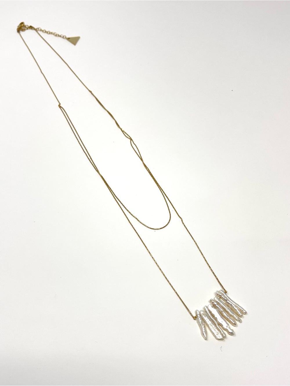 New Anthropologie x Serefina Gold Baroque Layered Pearl Necklace